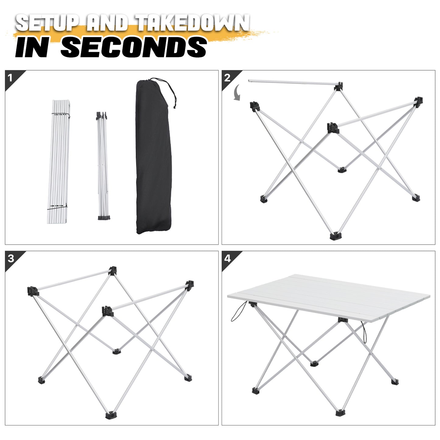 Folding Ultralight Camping Table 26.5"x18.5"x16"