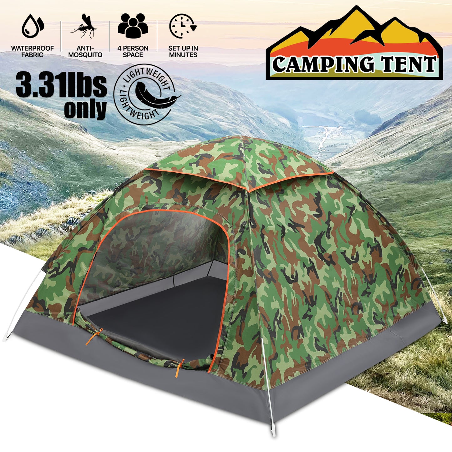 Double Layers Dome Tent, 2 Person