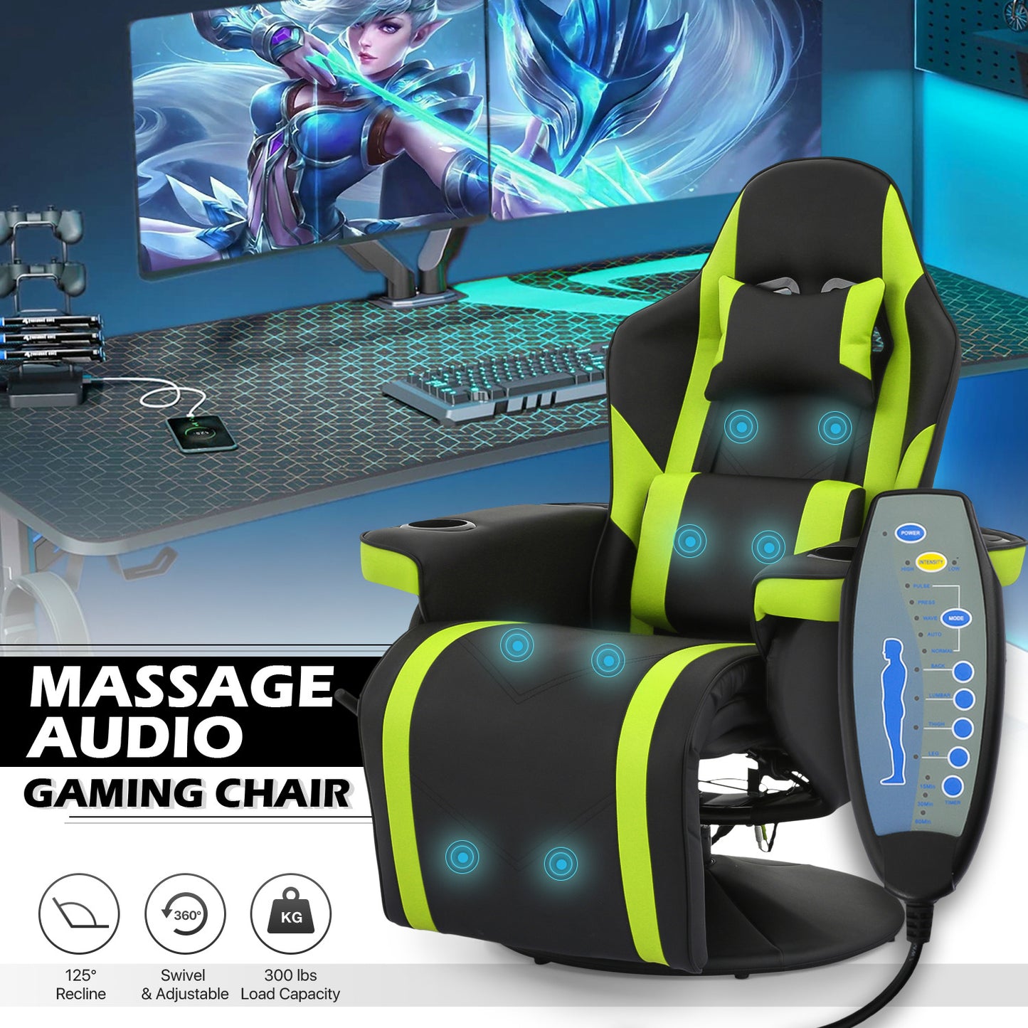 Massage Reclinable Computer Chair #004
