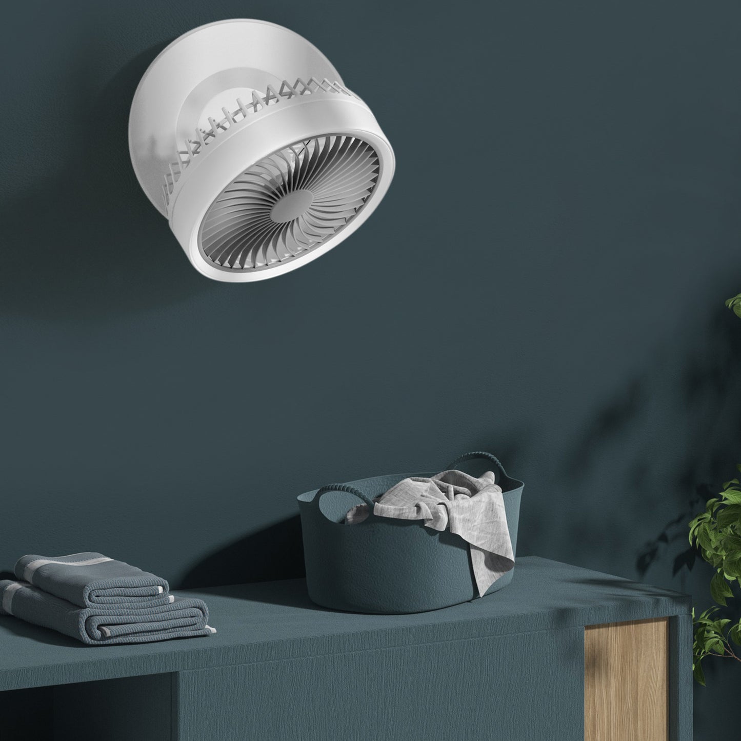 8" USB Foldable Oscillation Fan - 4 Speed & LED Light