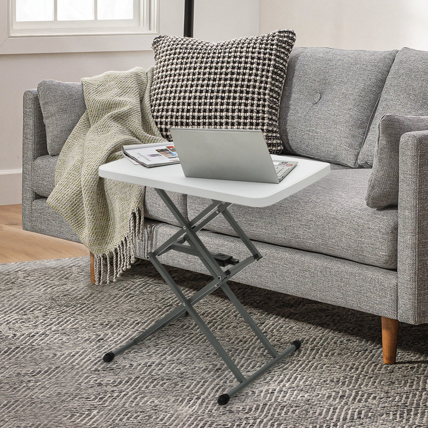 Double Cross TV Tray 26"x17.5"x26.5" - 4 Motions Adjustable