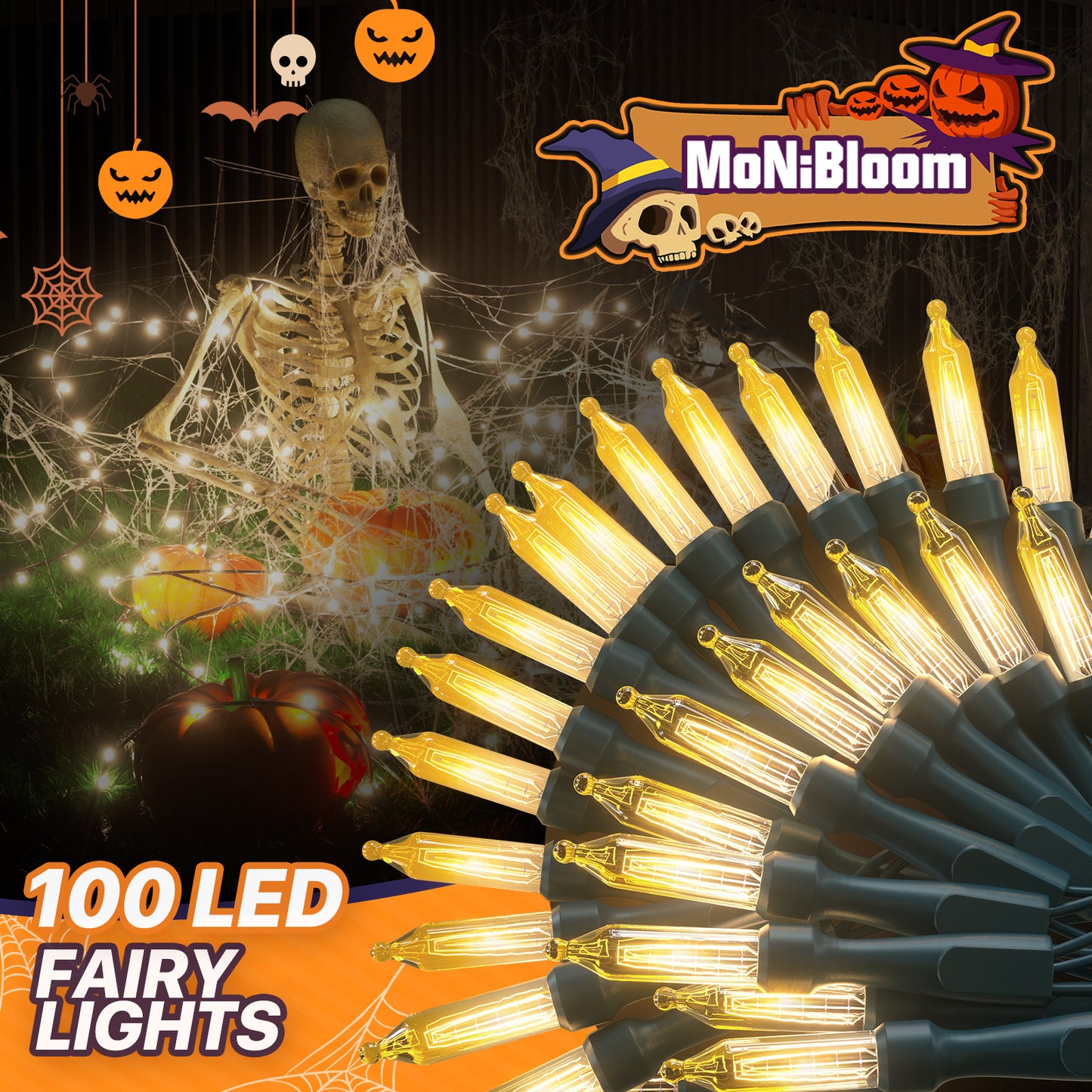 LED String Fairy Light - 100 Bulbs, 33 Ft - 8 Modes - Connectable