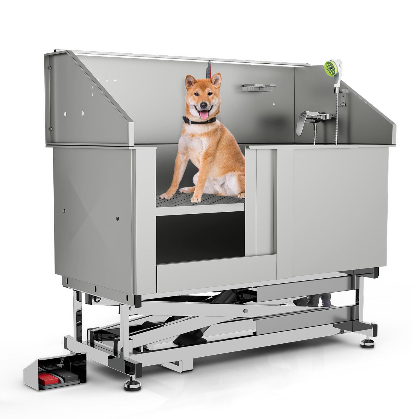 50" Electric Lift Pet Grooming Bathtub-304 Stainless Steel