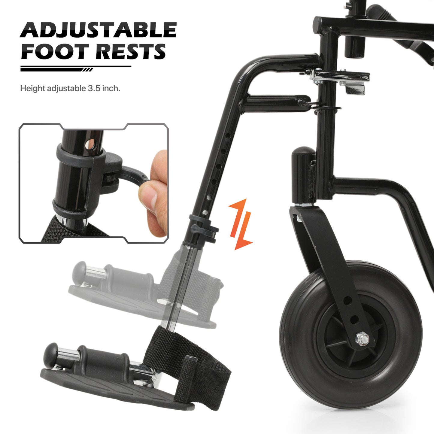 Manual Wheelchair - Extra Width 24"x17.5" Seat - FDA Approved