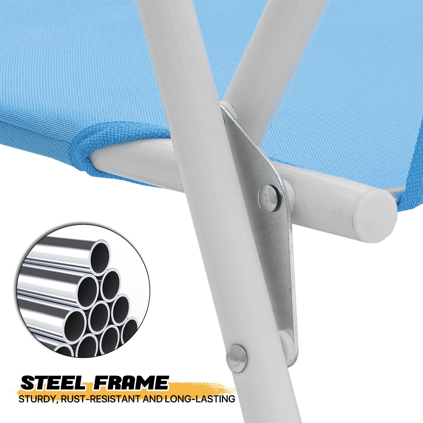 Beach Chair - Oxford Fabric - Steel Tube - 2P