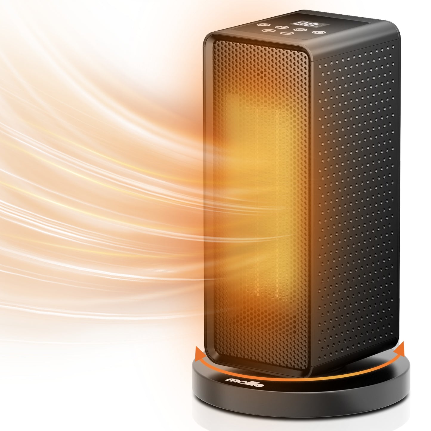 1200W Cuboid PTC Electric 160 sq.ft Space Heater - LCD Display