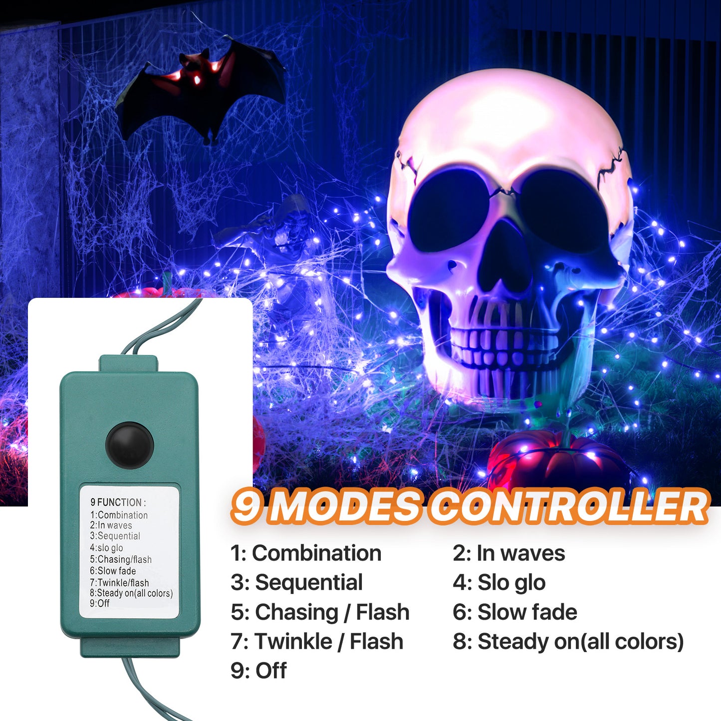 LED String Fairy Light - 100 Bulbs, 33 Ft - 8 Modes - Connectable
