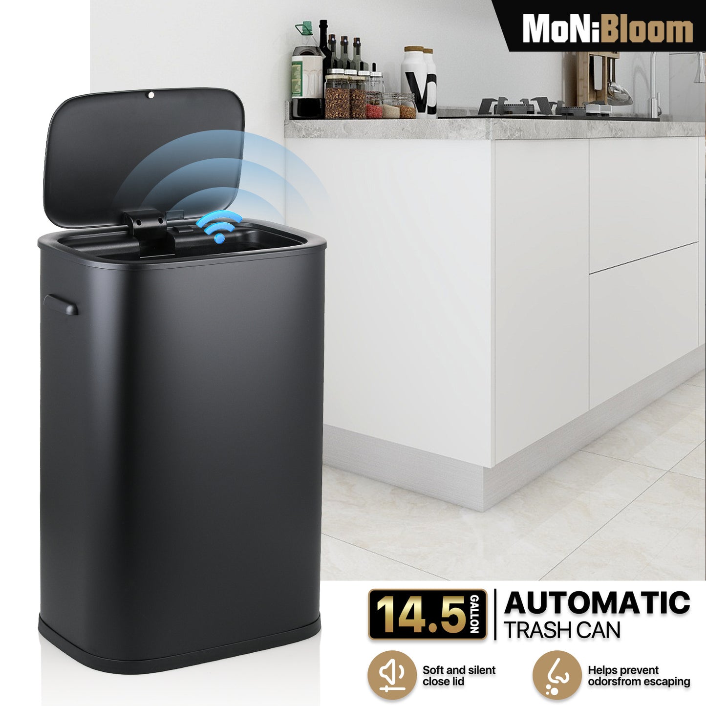 Motion Sensor Trash Can - 55L