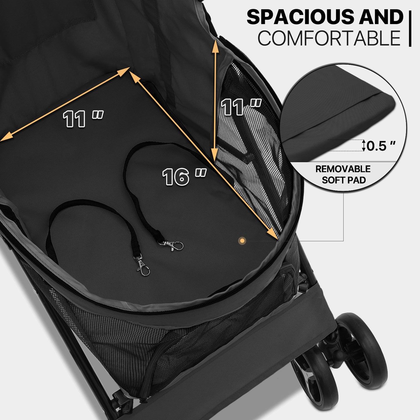 4 Wheels Pet Stroller - 26*18*37.5 inch