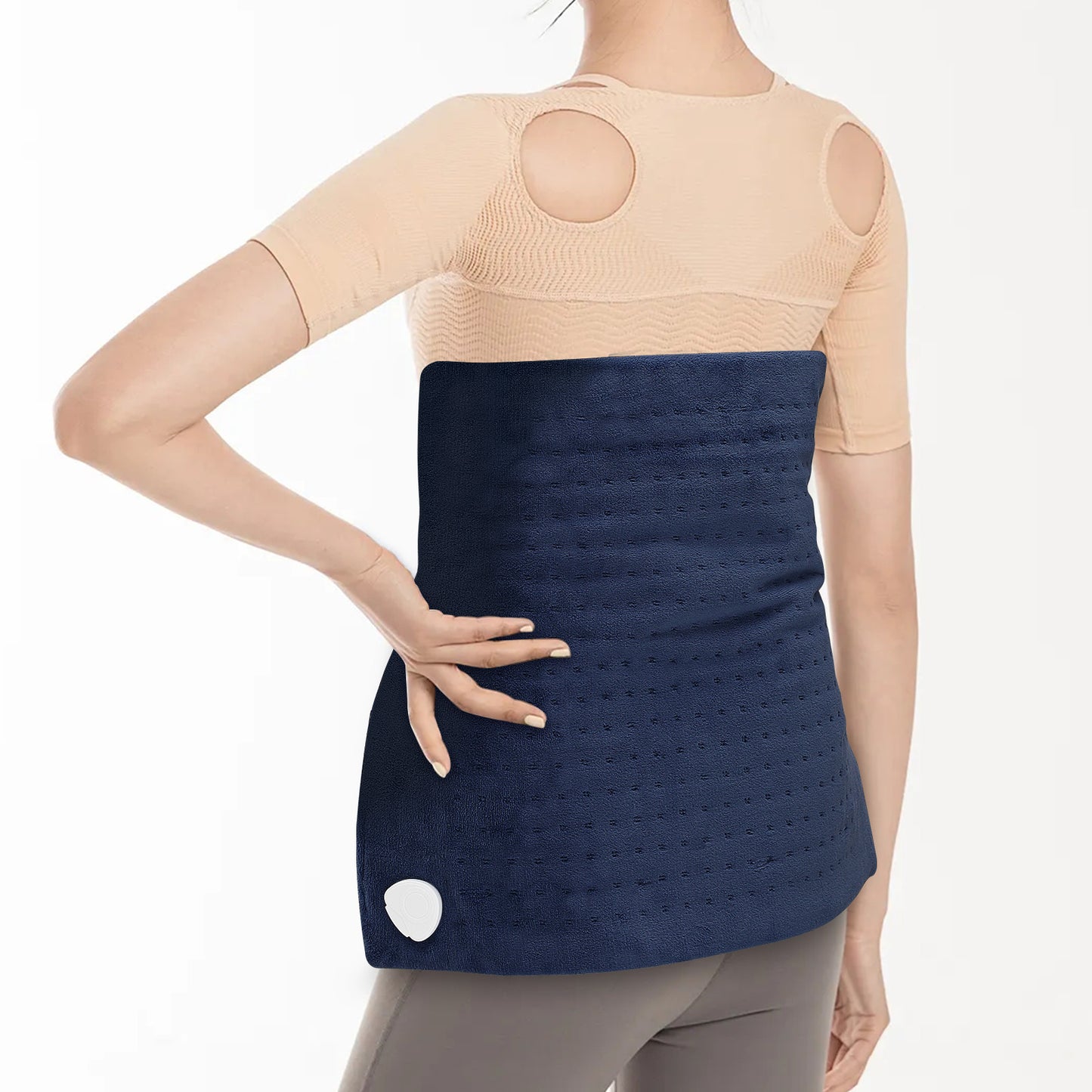 20" x 24" Electric Heating Pad - Coral Fleece + Knitted Fabric - Half an Hour Timer + 6 Heating Levels