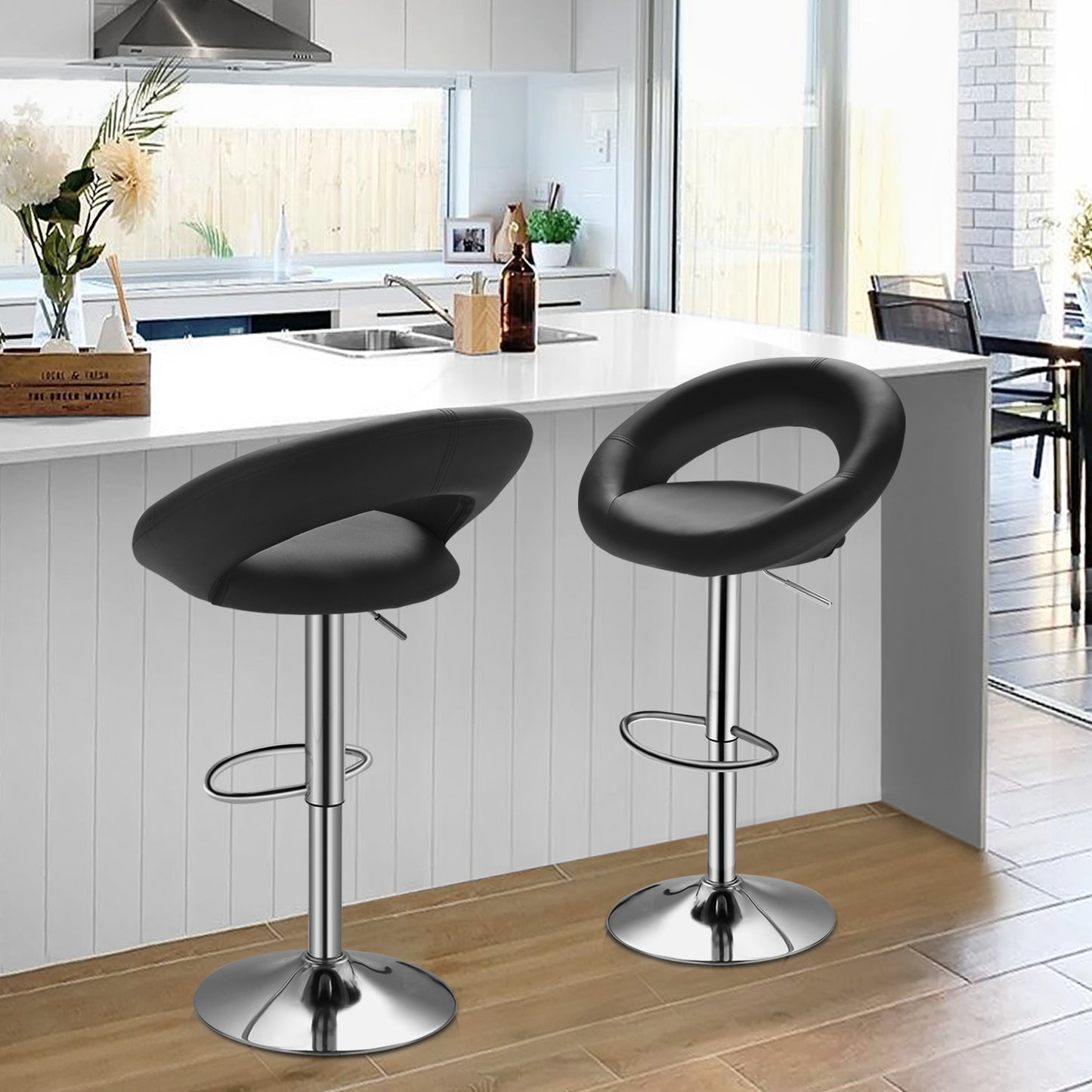 Round Seat Bar Stool 2 Pcs