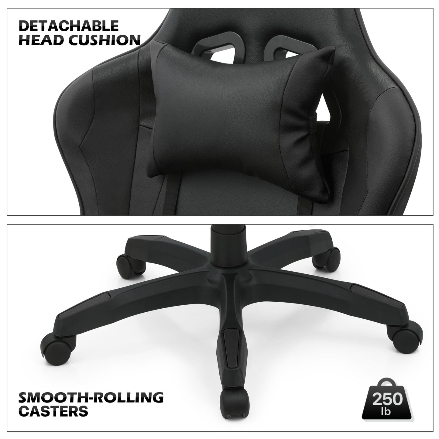 Reclinable Gaming Chair w/Footrest #001