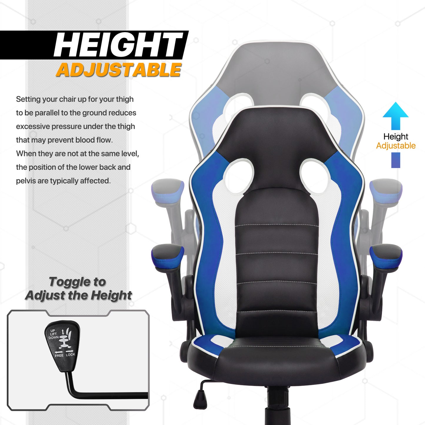 Two-Tone Racing Game Chair