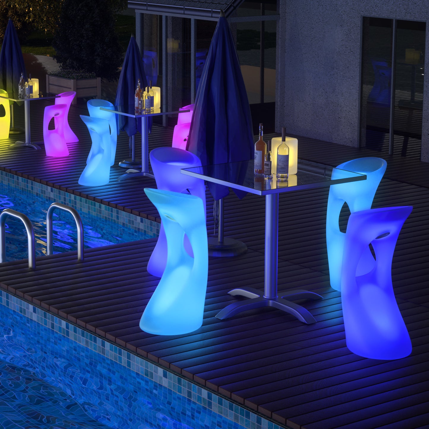 LED - Stool - Hole - 16 Colors Remote Control