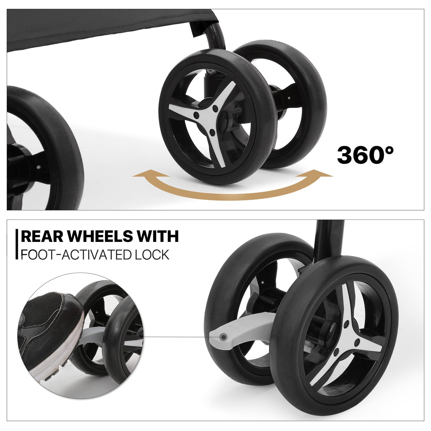 4 Wheels Pet Stroller - 26*18*37.5 inch