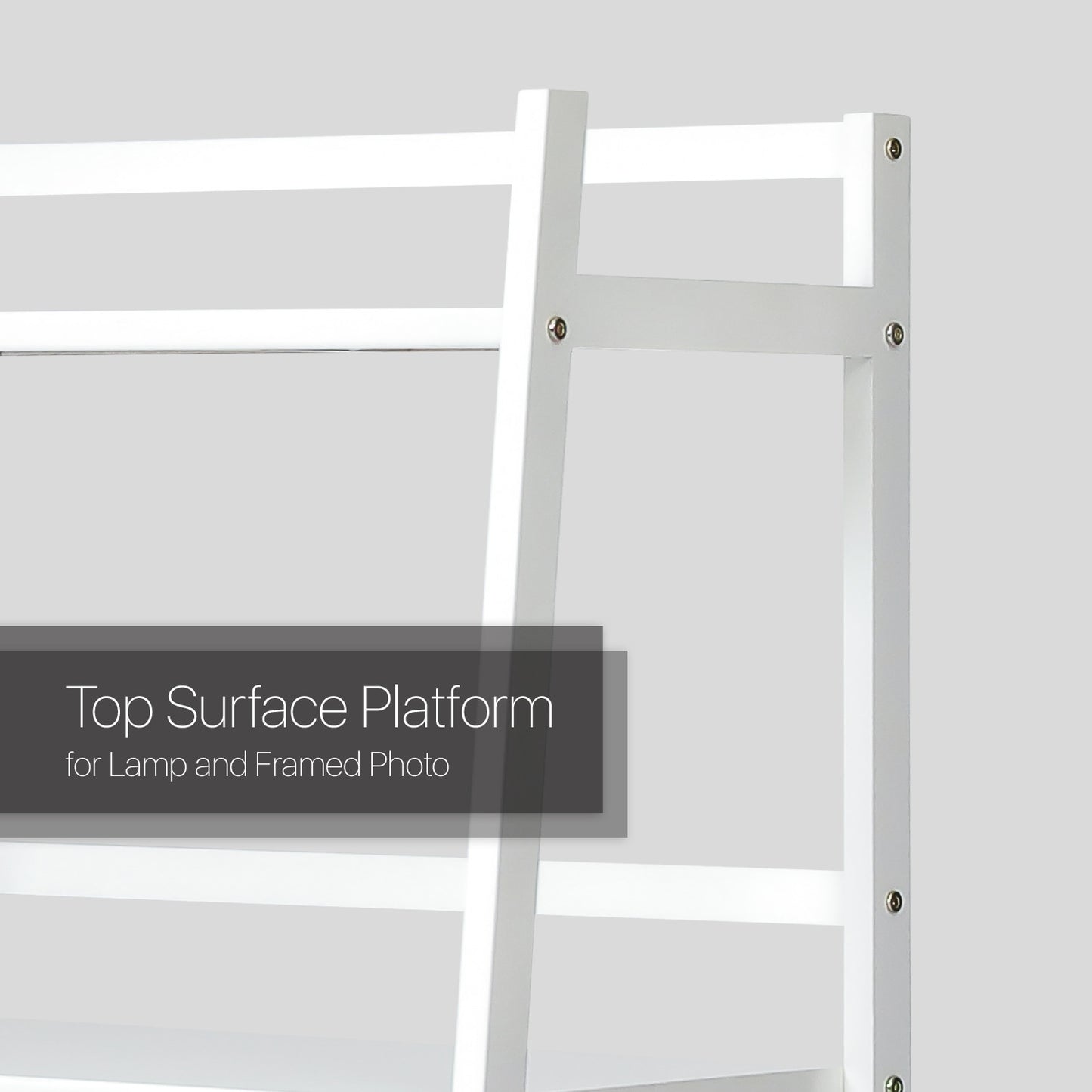Simplified Trapezoid Multi-Functional Flower Plant Rack - 5 Tier - White