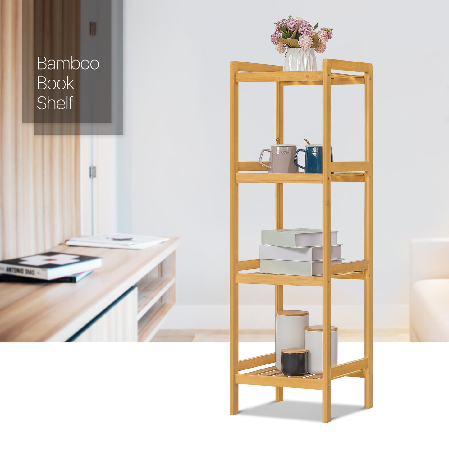 Simplified Multi-Functional Shelving Organizer - 14" - Natural
