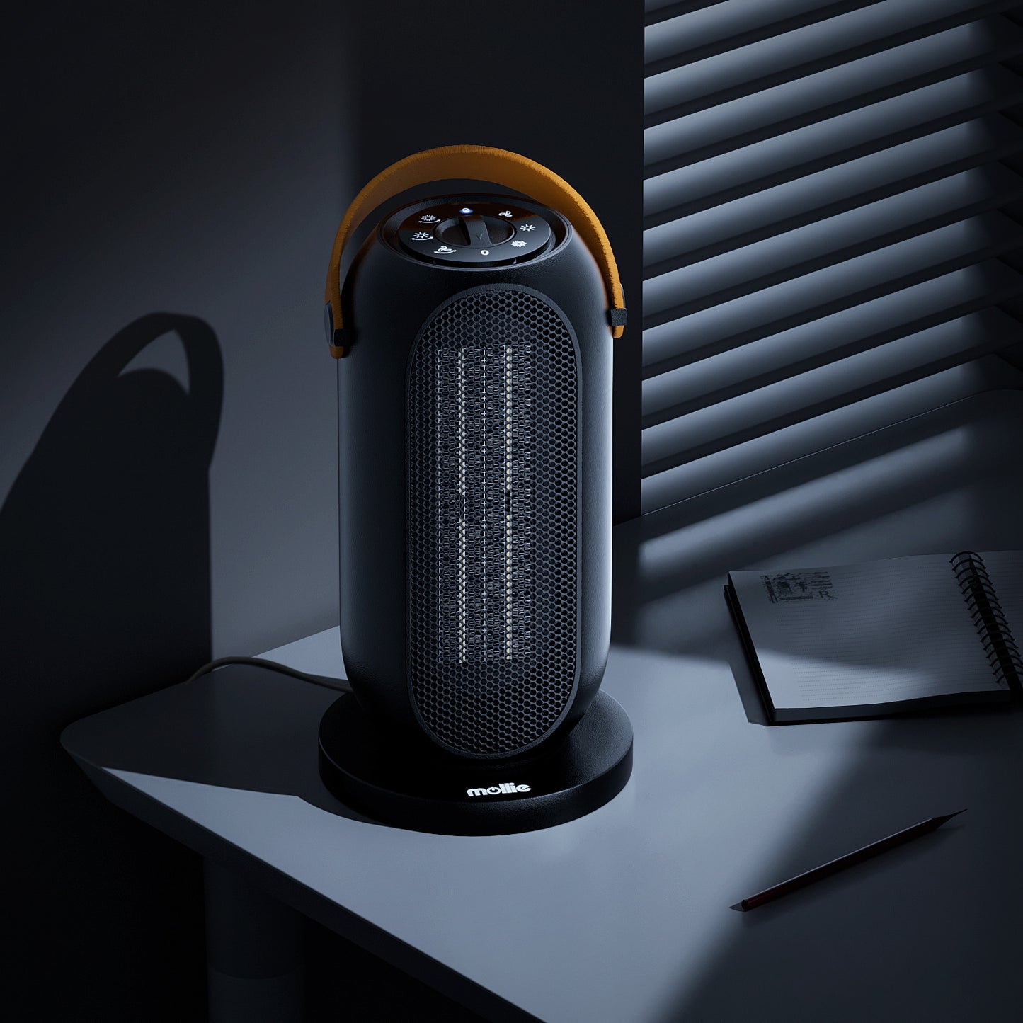 1200W Electric Portable PTC 160 sq.ft Space Heater w/Silent Knob