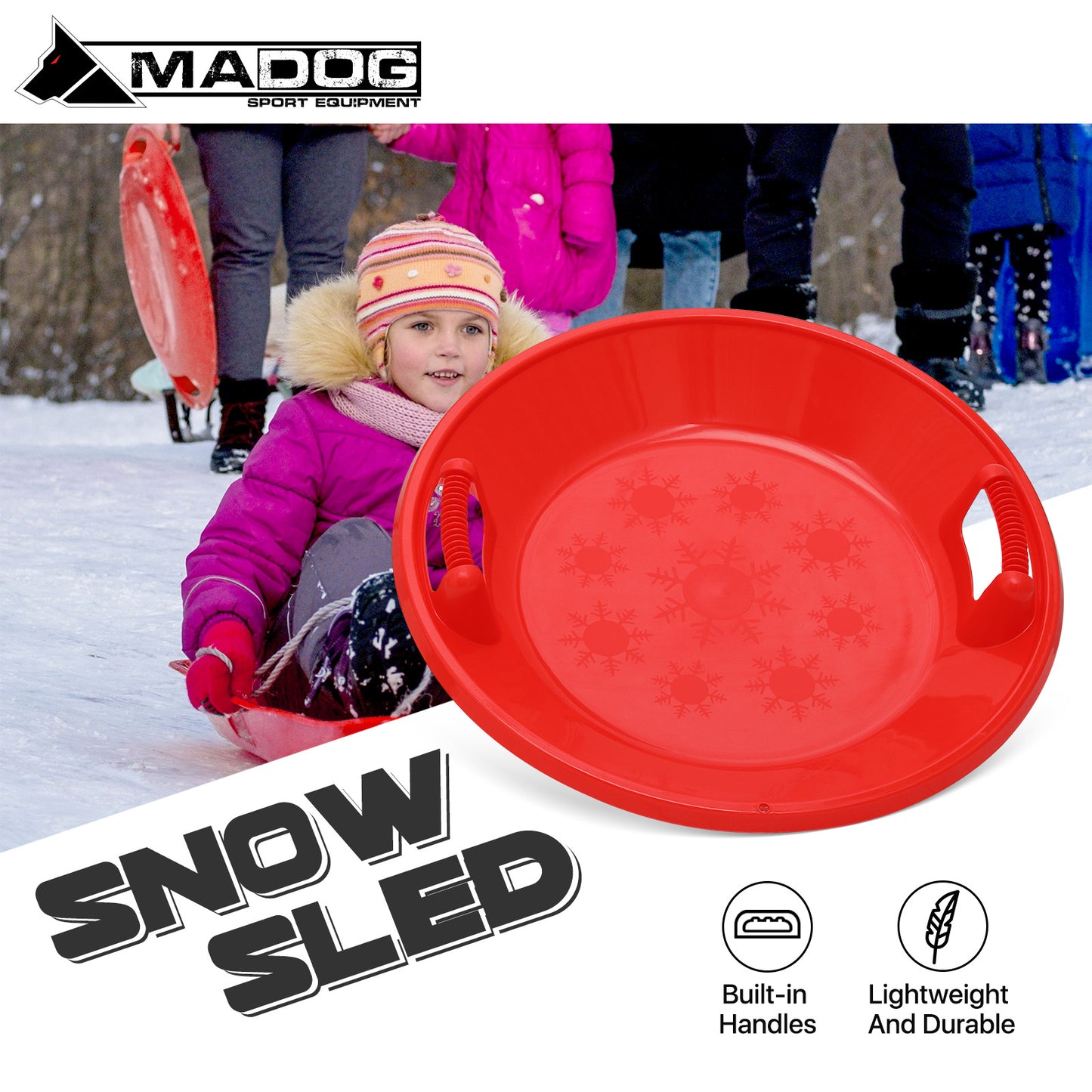 Saucer Snow Sled - 25'' Diameter