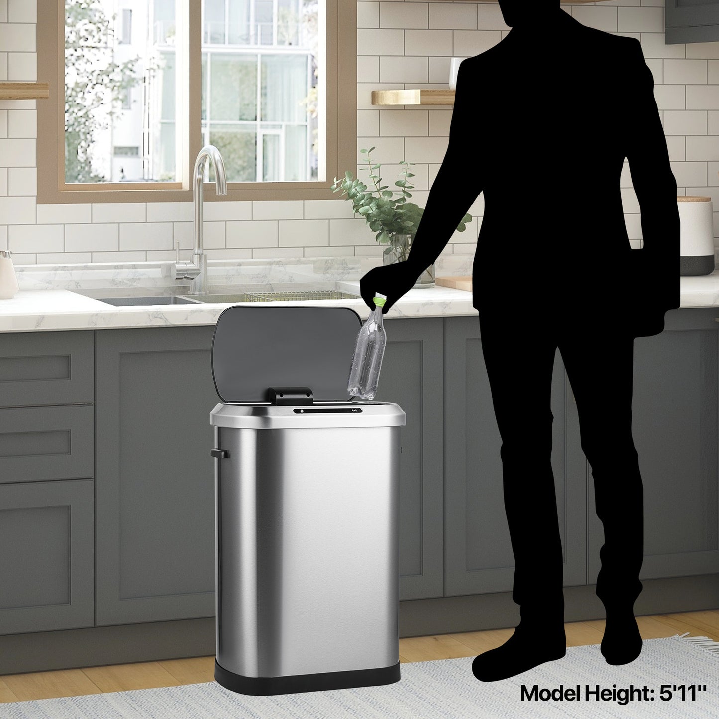 Motion Sensor Trash Can - 50L