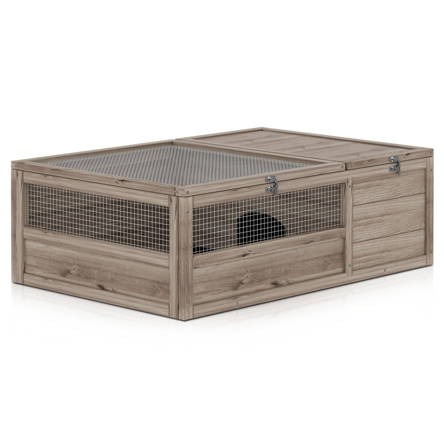 36.5"x26.5" Wooden Filp Up Chicken Coop Hutch Rabbit