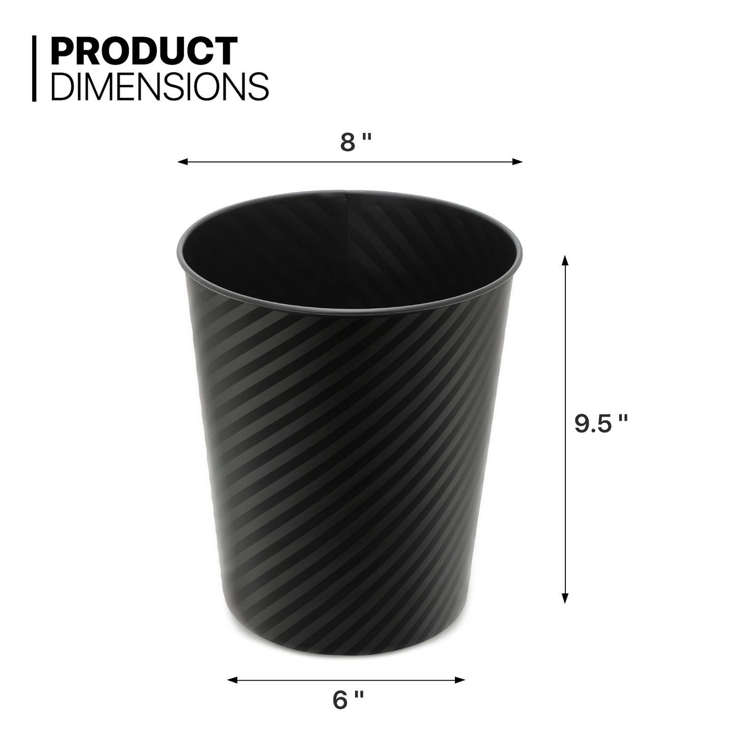 1.3 Gallon Trash Can - 2 Pieces - Open Top