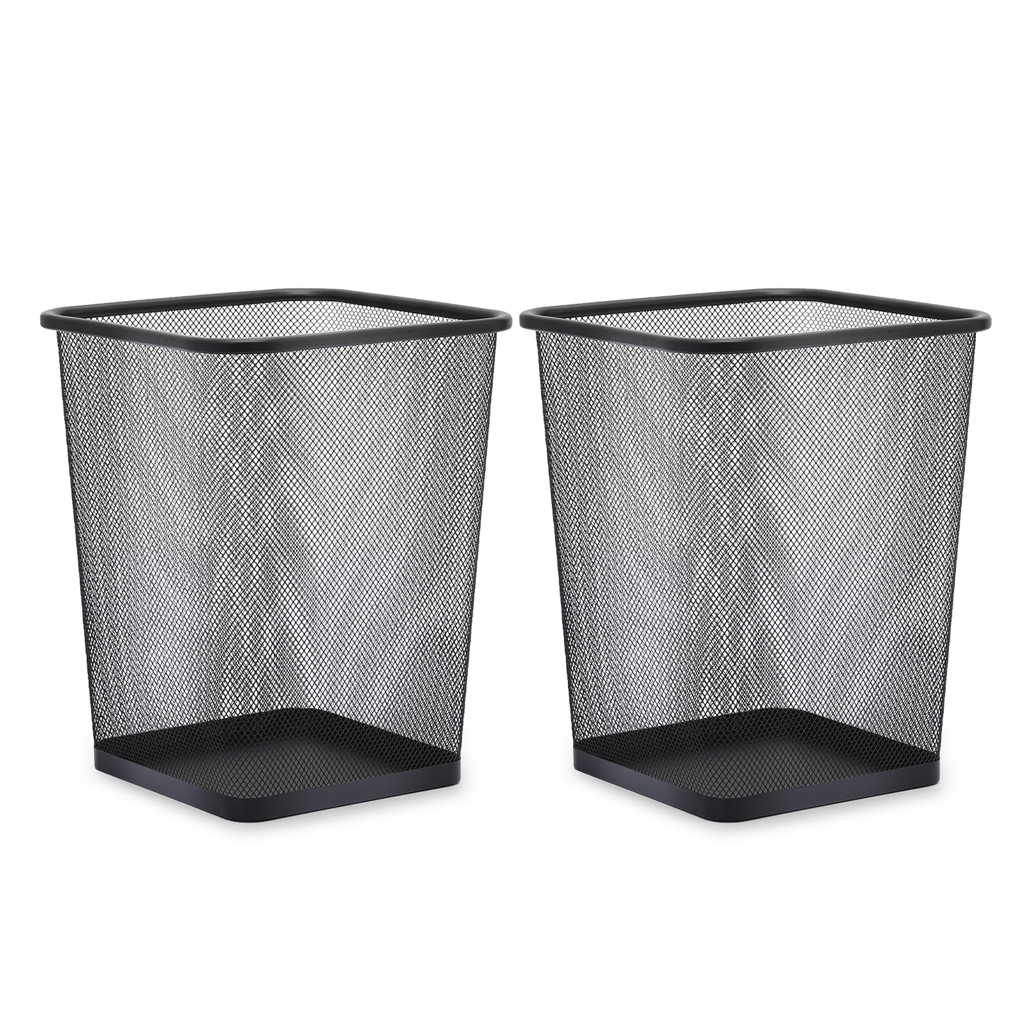 5 Gallon Trash Can - 2 Pieces - Rectangle Mesh Metal - Open-Top
