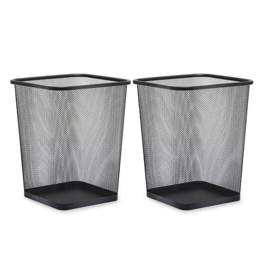 5 Gallon Trash Can - 2 Pieces - Rectangle Mesh Metal - Open-Top