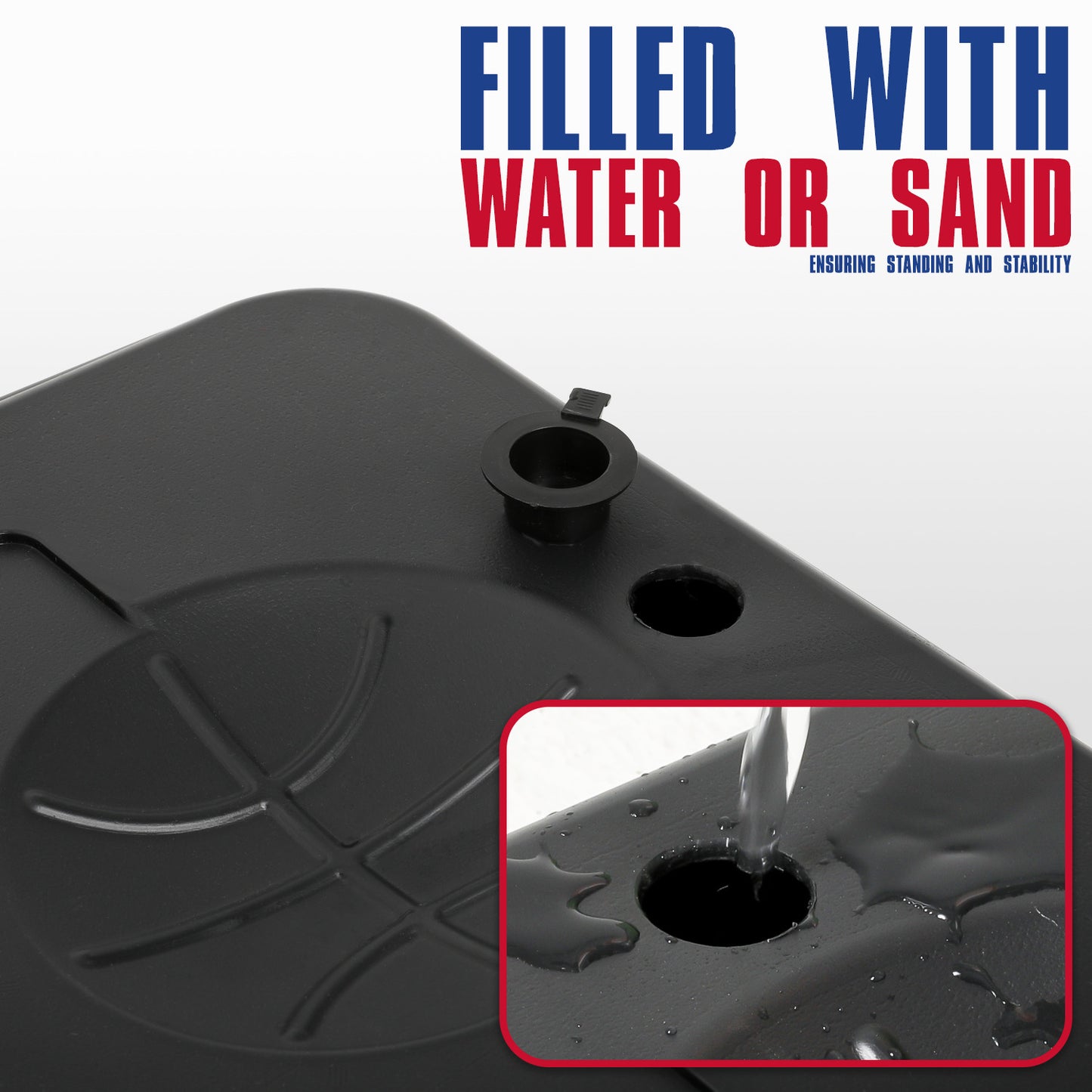 7 ft Adjustable Height Basketball Hoop - Black Backboard