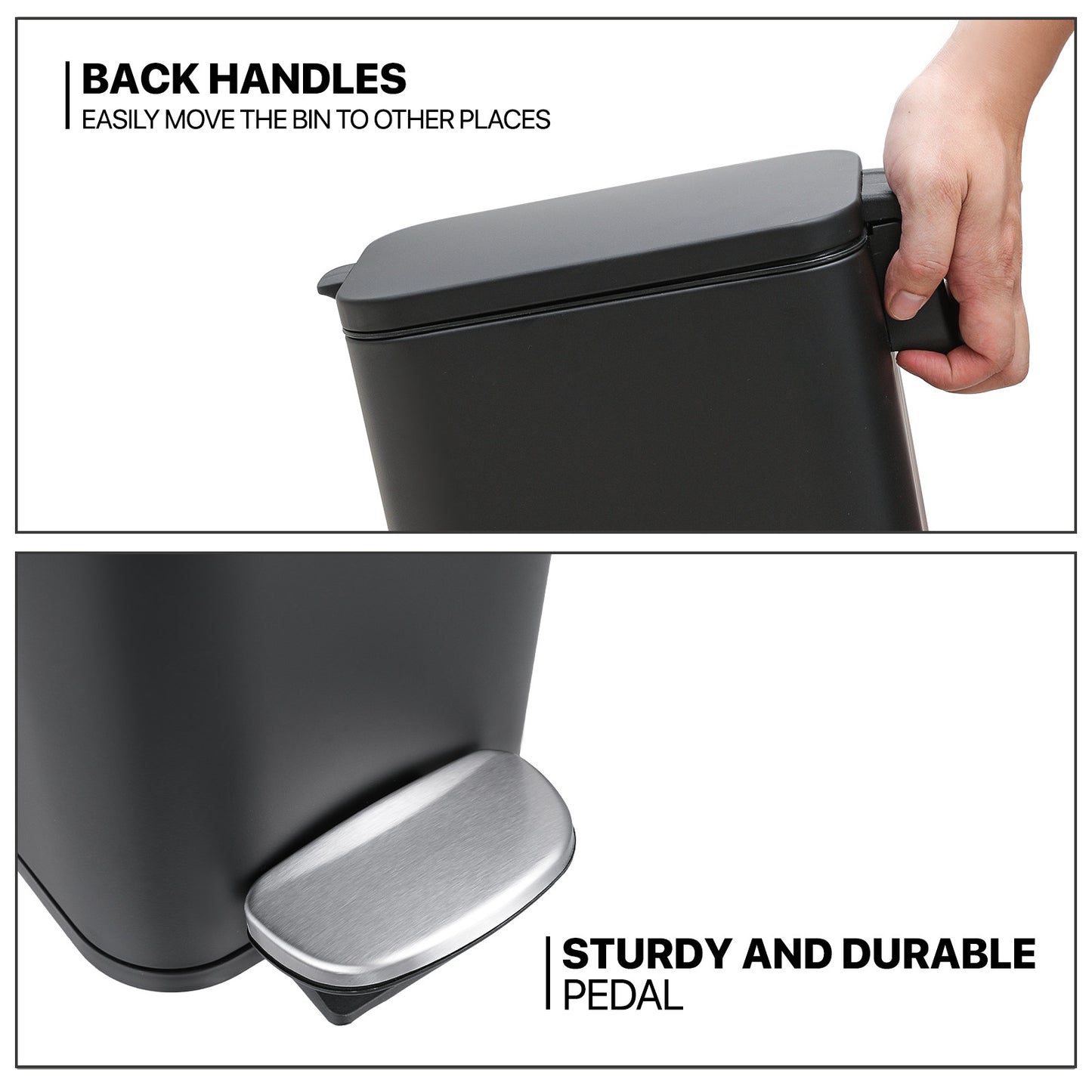 5L Slim Step On Trash Bin