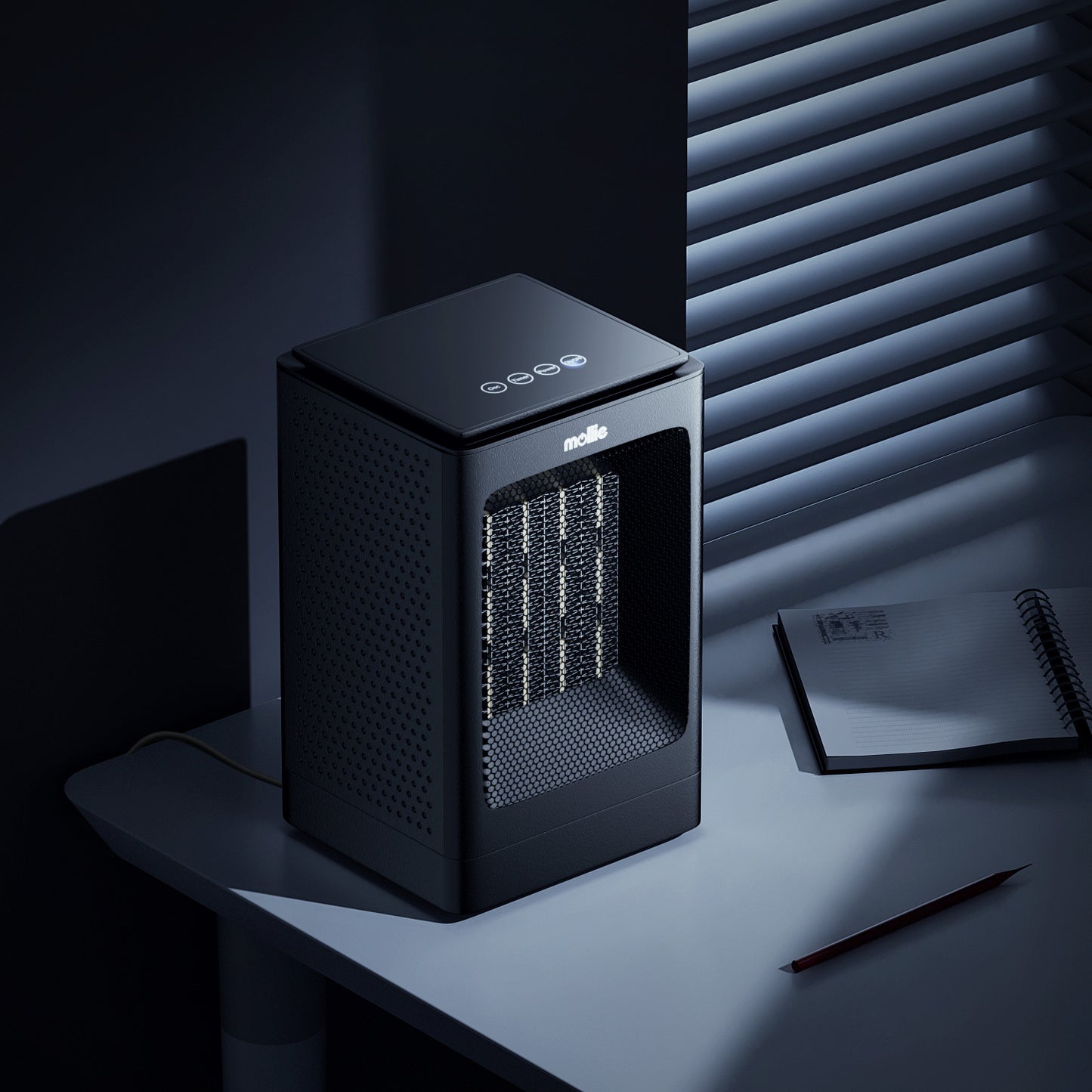 1500W Cuboid PTC 160 sq.ft Space Heater w/LED Display