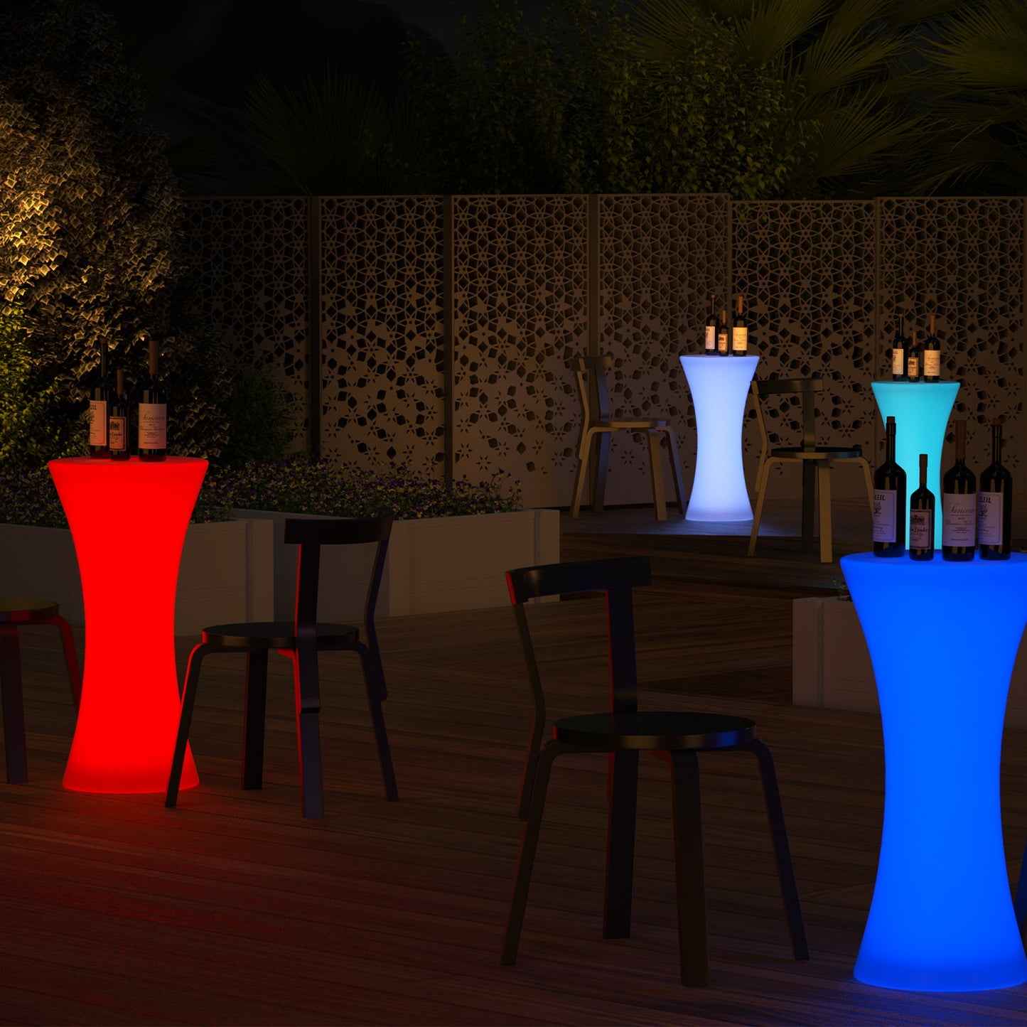 LED - Table - Round Standing - 16 Colors Remote Control