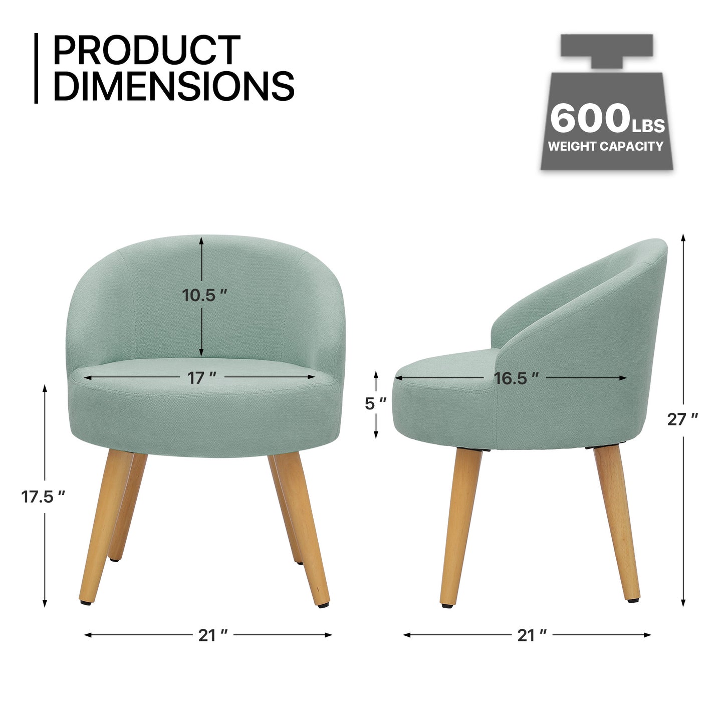 Leisure Upholstery Tufted Accent Chair
