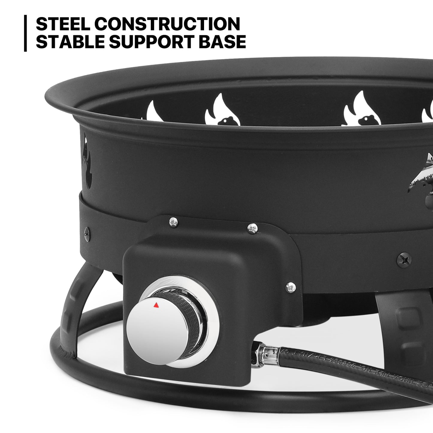 52,000 BTU Propane Fire Pit - with Cover, Lava Rocks