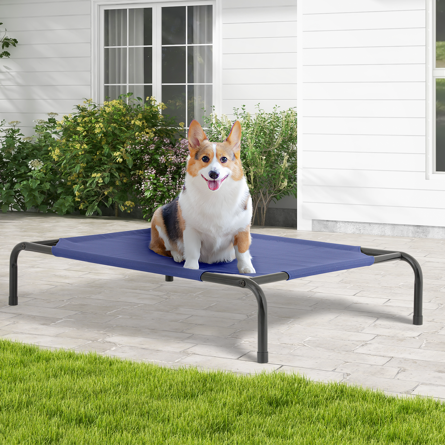 Elevated Dog Bed - Non-Slip Cooling Pet Bed - 42'' Length