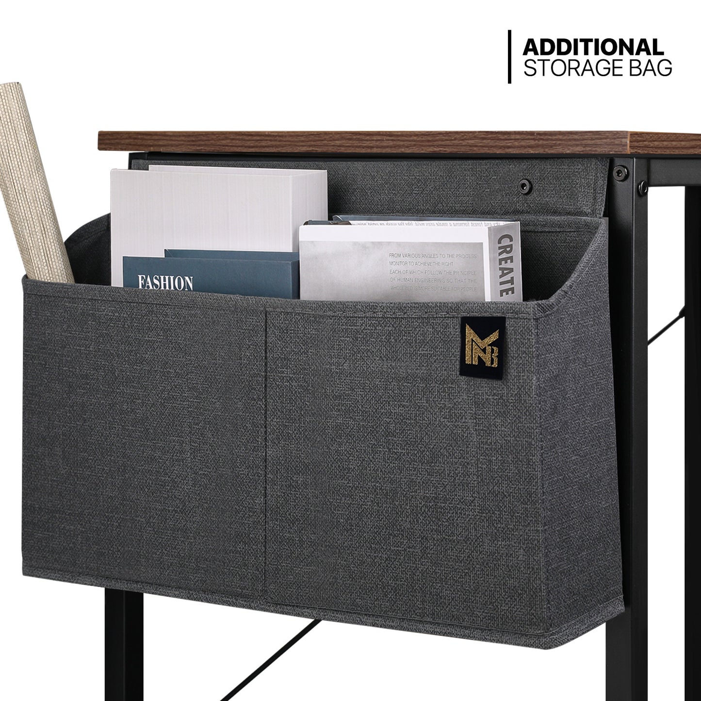 Walnut Wood Computer Desk (Various sizes) - with Storage Bag