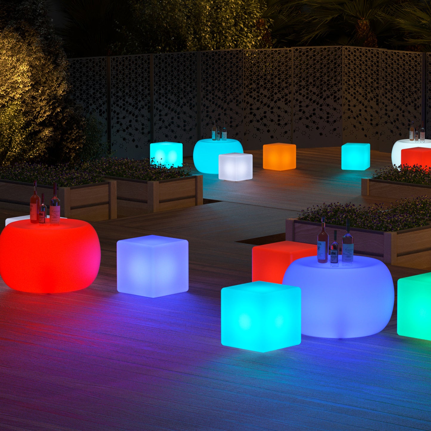 LED Bar Table - Oblate Ball Shape - 16 Colors Changing - with Remote Control