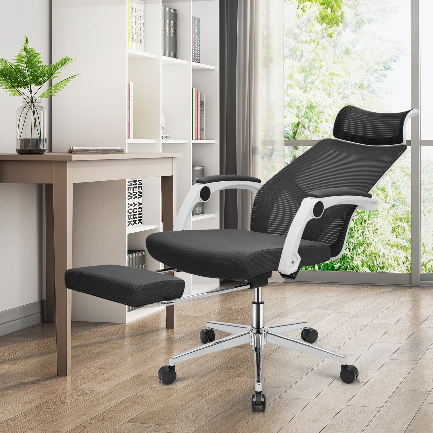 Reclinable Office Chair w/Footrest
