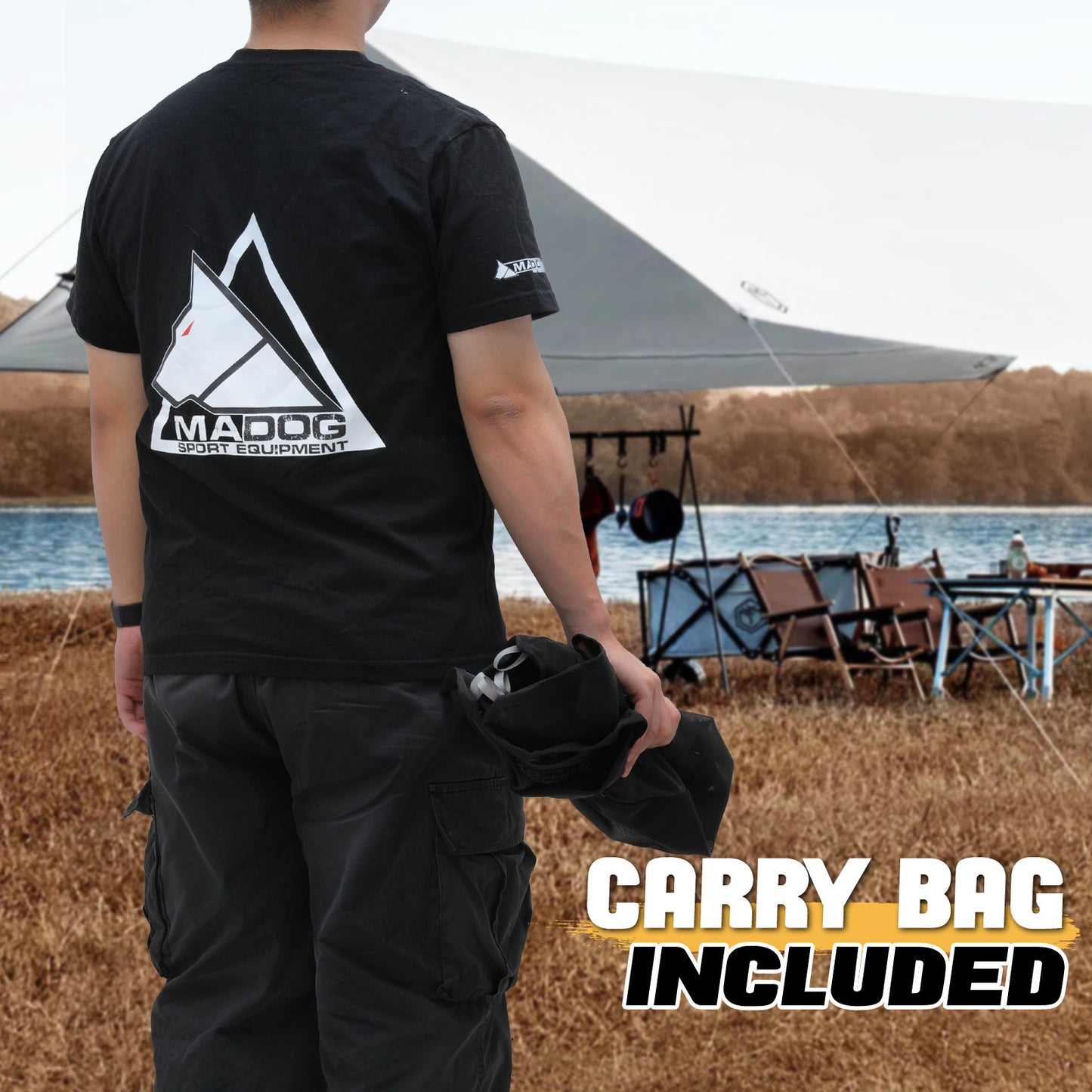 Folding Ultralight Camping Chair - Quick Open - 250lbs Weight Capacity