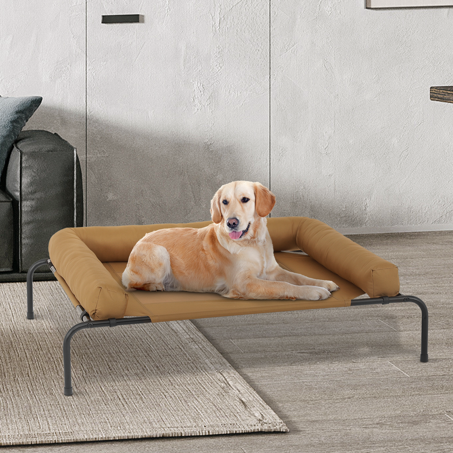 Elevated Dog Bed - w/ Removable Bolster - 48'' Length