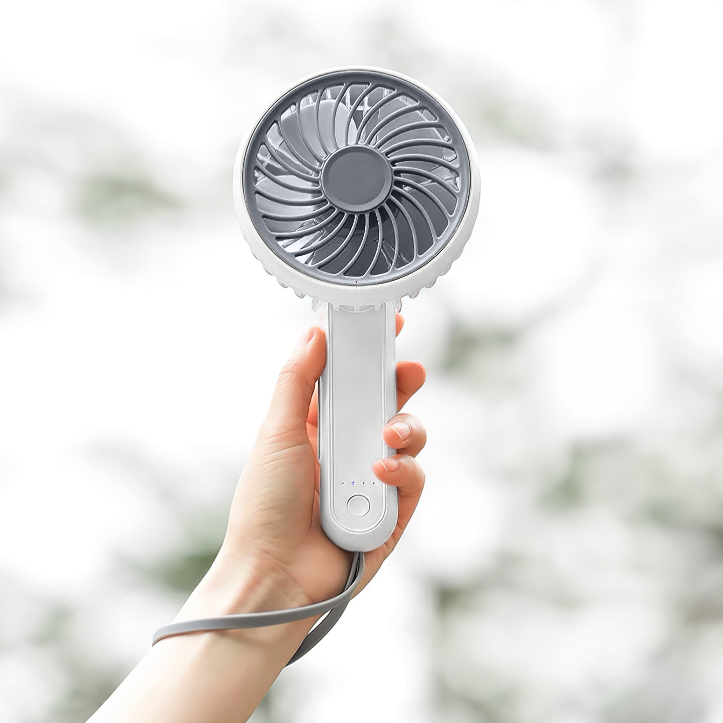 6" USB Handle Fan -3 Speeds - w/Lanyard