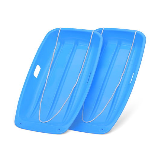 34.5'' Length Rectangular Snow Sled - Set of 2 - with Pull Rope