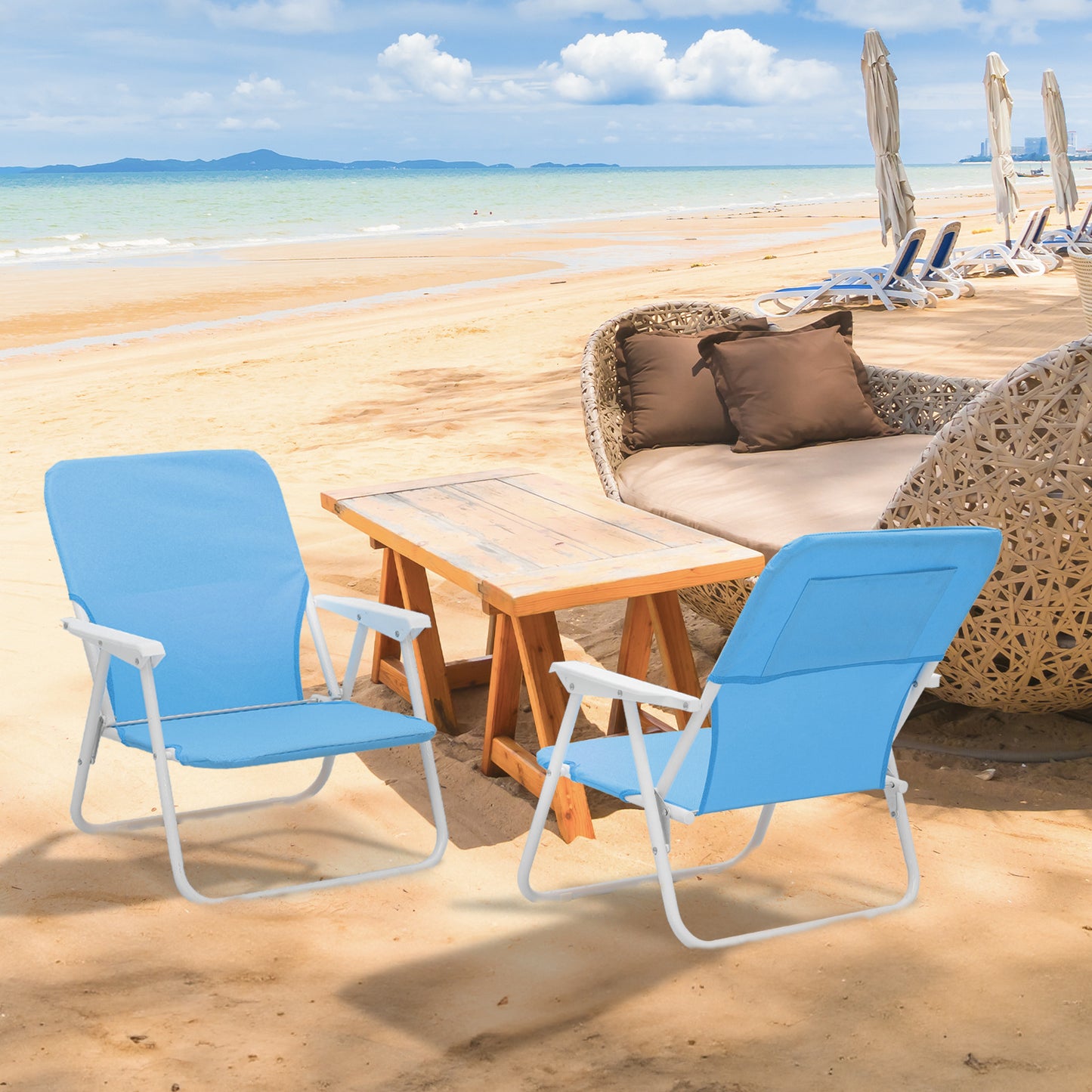 Beach Chair - Oxford Fabric - Steel Tube - 2P