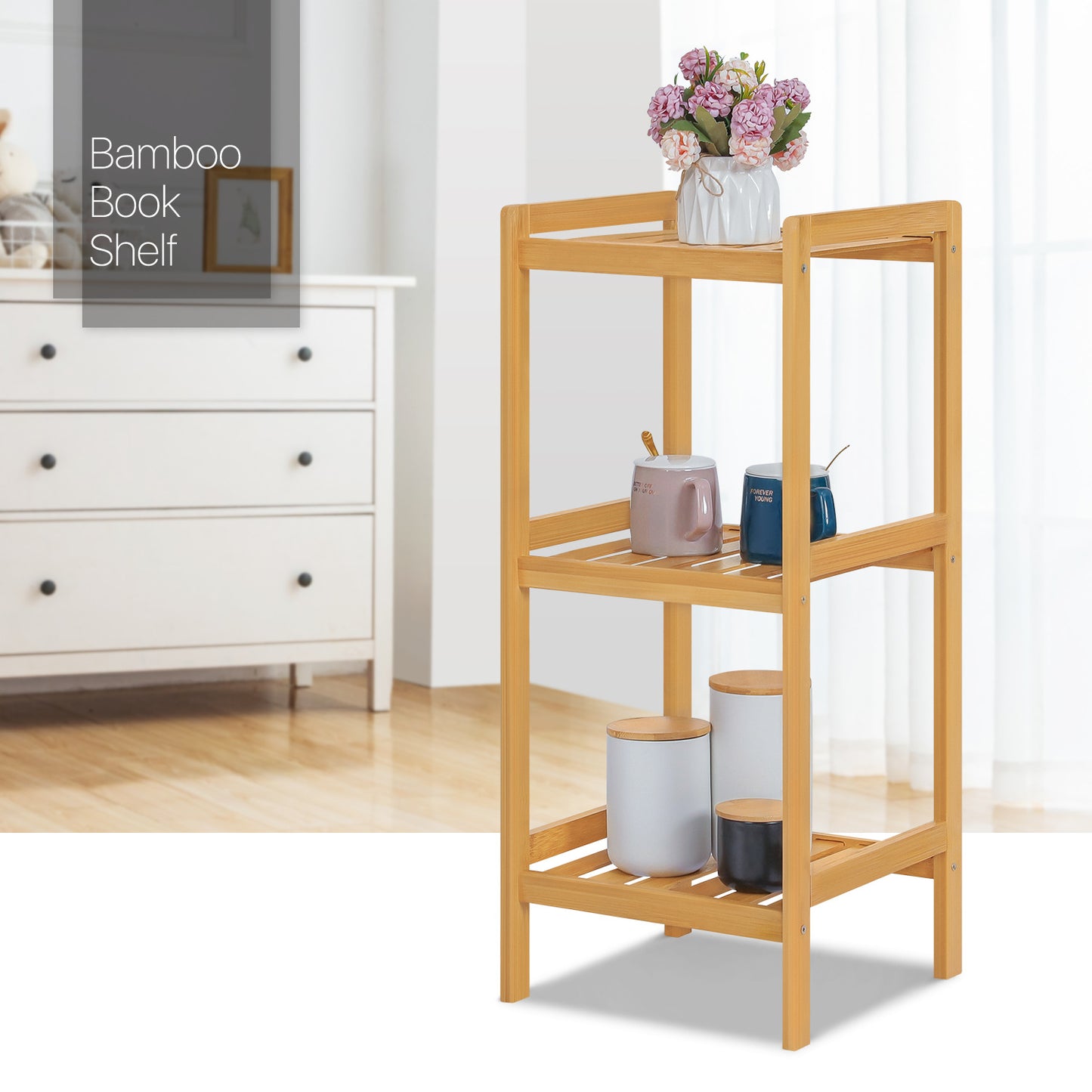 Simplified Multi-Functional Shelving Organizer - 14" - Natural