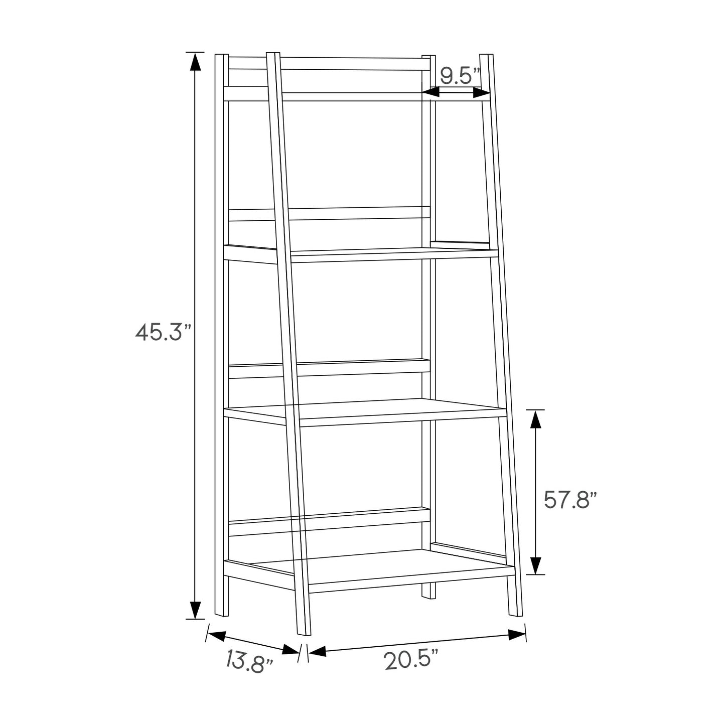 Simplified Trapezoid Multi-Functional Flower Plant Rack - 4 Tier - Natural
