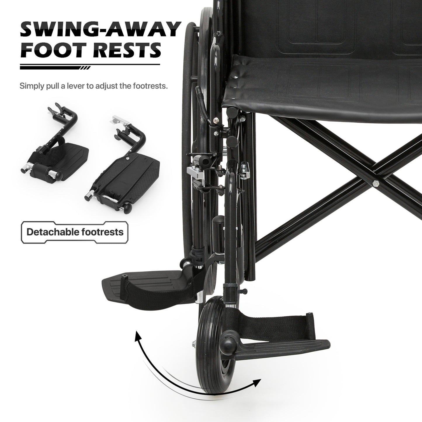 Manual Wheelchair - Extra Width 24"x17.5" Seat - FDA Approved