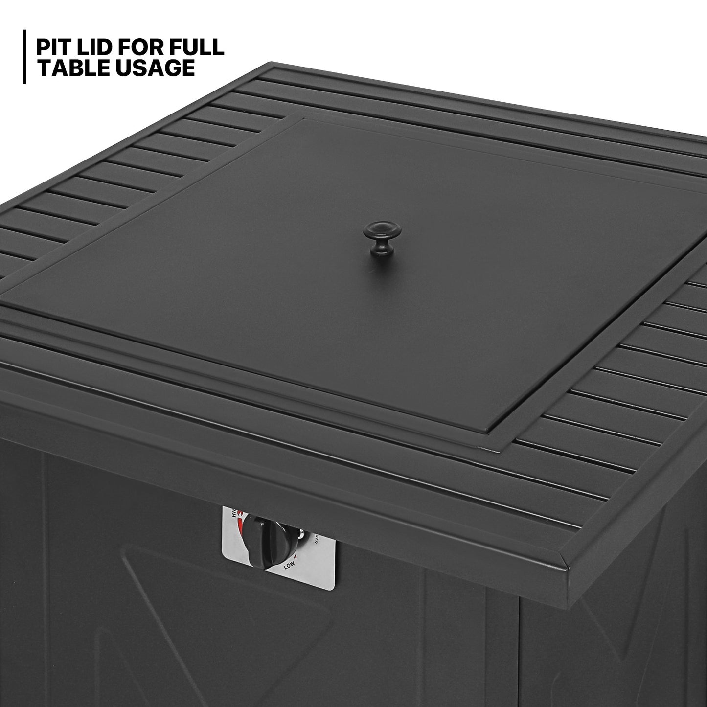 28" Square Fire Pit - Gray