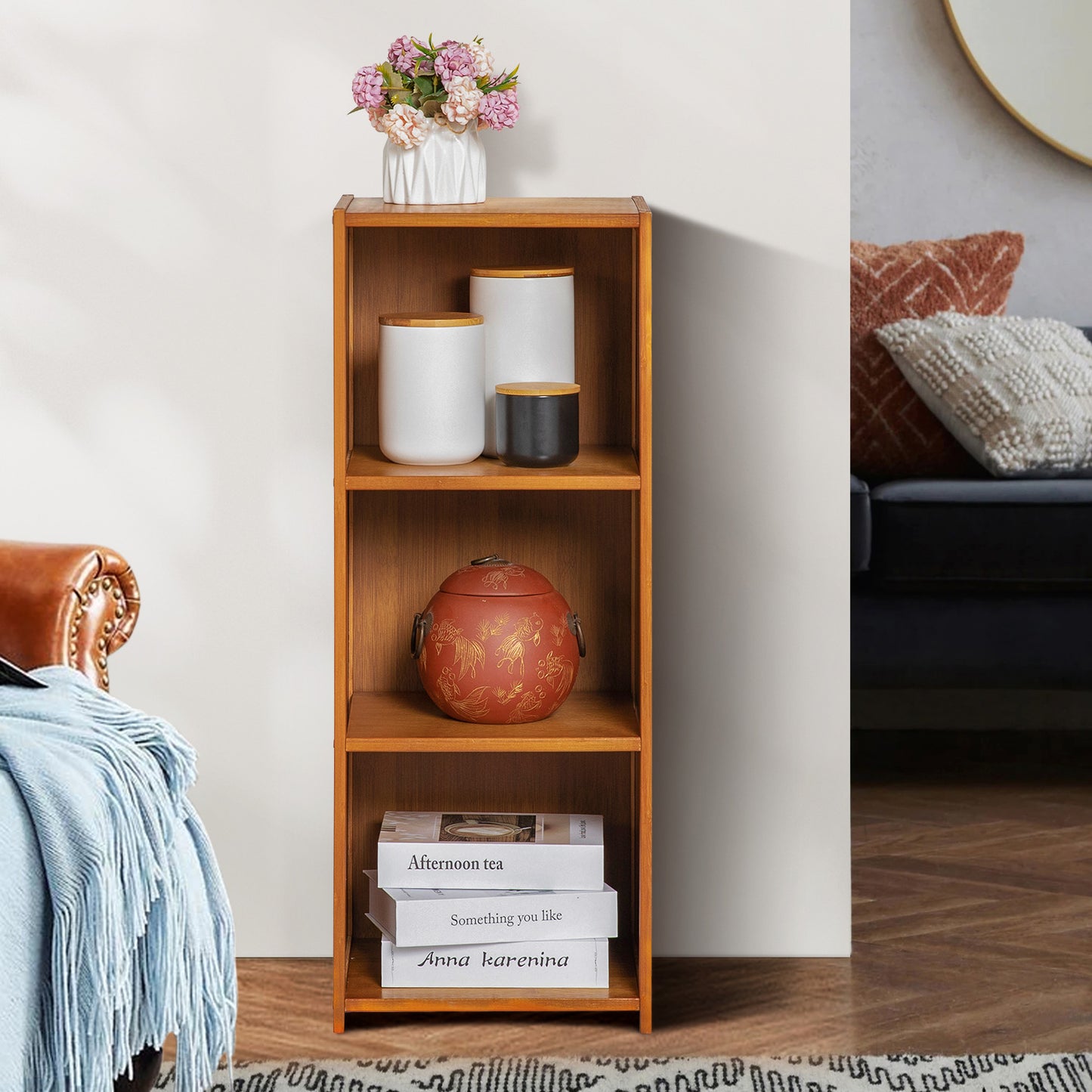 Doorless Bookcase - Brown