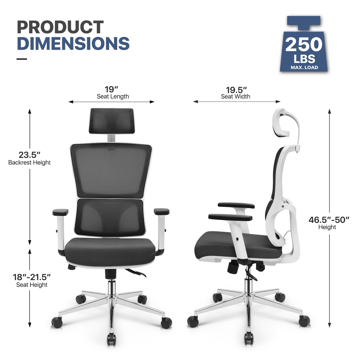 Office Chair w/Separated Seat Back
