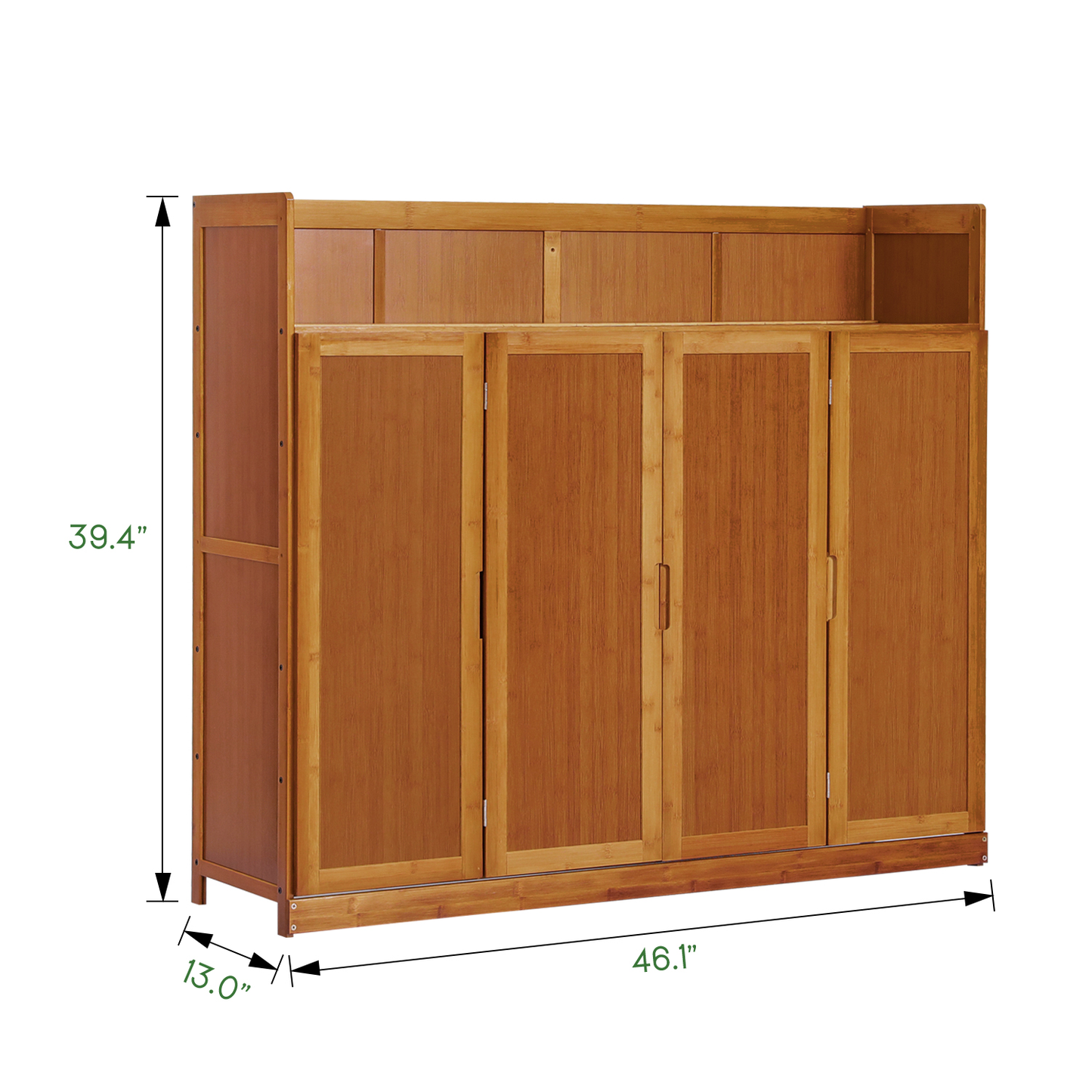 Folding Down Door Entryway Shoe Cabinet - Shelf Top with Boot Compartment - Brown